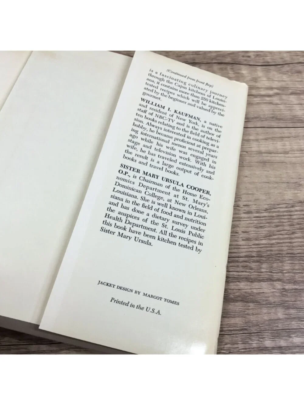 The Art Of Creole Cookery Hardcover William I. Kaufman Sister Mary Ursula Cooper